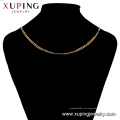 44977 Xuping 18k collar de cadena de estilo clásico simple chapado en oro